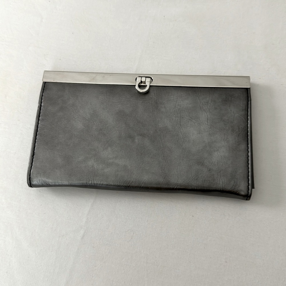 Merona Vegan Leather Gray Organizer Wallet